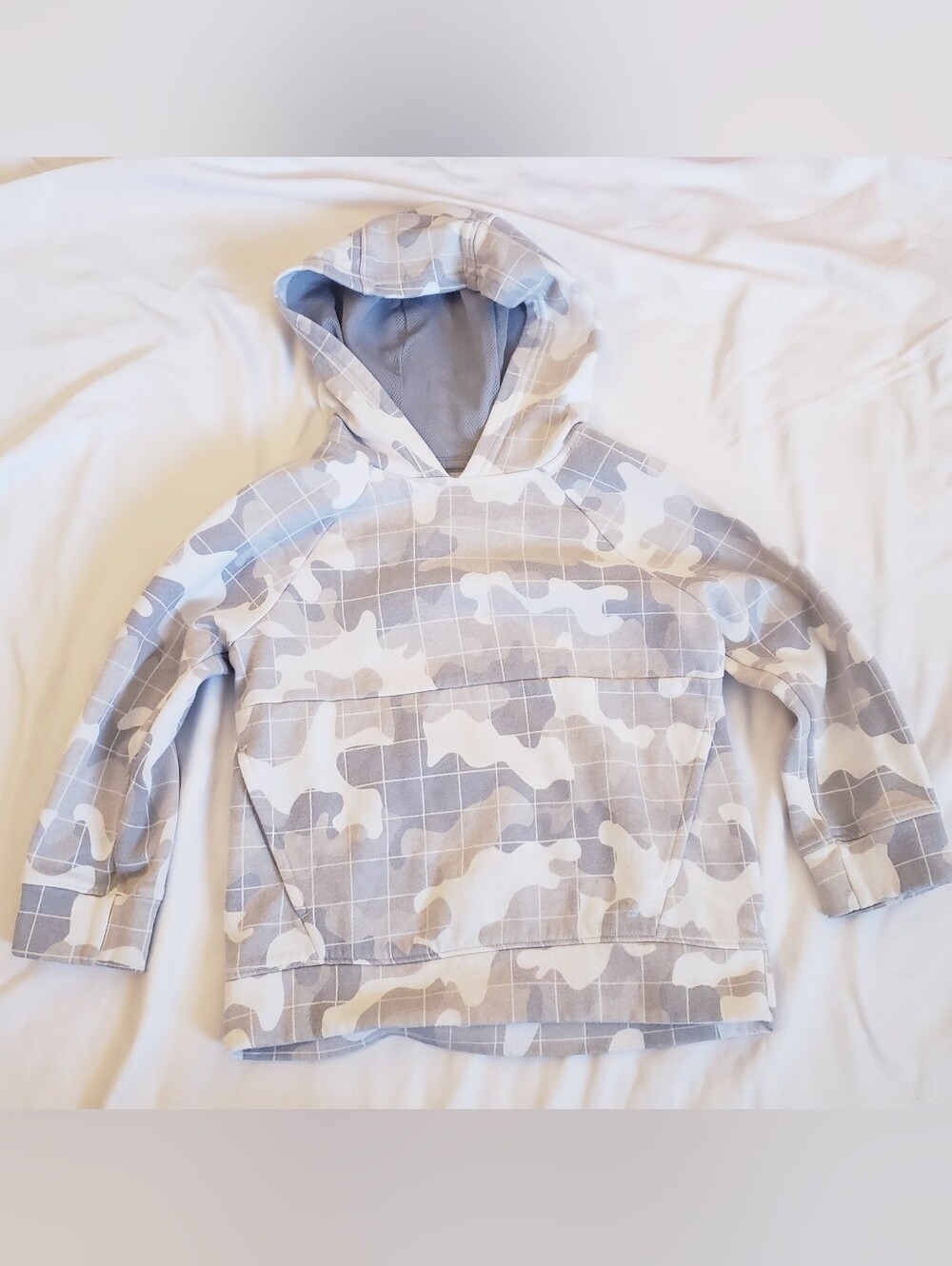 Boys Xersion Gray Camouflage Hoodie